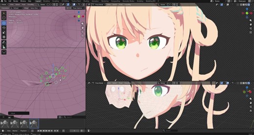 #blenderChange basis to target UV/Normal basis (UV base surface deform) -> rig it and deform -> change basis back to XYZ