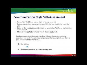 Communication Style Self Assessment