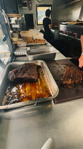 Wingin It on Instagram: "10 hours slow-cooked and ready to go 🔥 Today’s special: beef brisket sandwich with chips. Limited portions — get in early! $24.50 | Open till 9pm"
