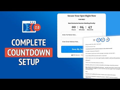 Full Countdown Setup for Your Webinar - Step-by-Step Clickfunnels 2.0 Tutorial [2024]
