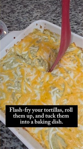 Salsa Verde Chicken Enchiladas