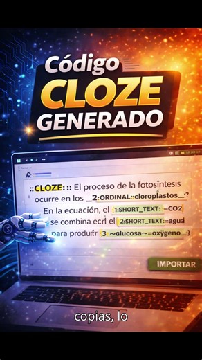 Crea preguntas CLOZE para Moodle con IA 🤖