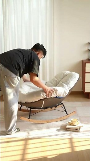 インテリアおすすめ：このロッキングチェア、本当に座り心地が良すぎる～座ると体全体が包み込まれる感じで、すごく安心感があります！ #おしゃれ #home #暮らしチャンネル#furniture