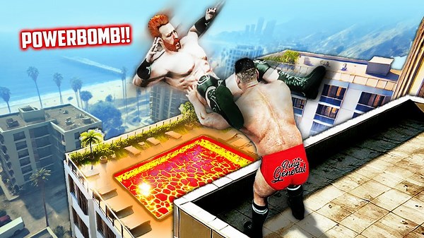 GTA 5 WWE Wrestling Mayhem! RKO, Spear, Claymore Kick & More – Episode 46