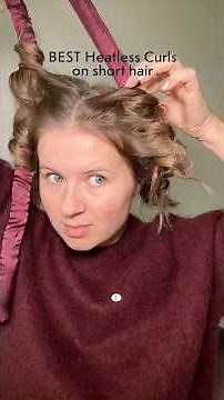 BEST heatless curls on short hair | Milabu