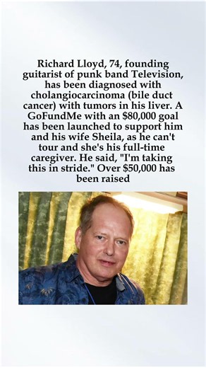 Television's Richard Lloyd, 74, Diagnosed with Bile Duct Cancer—GoFundMe Launched #RichardLloyd