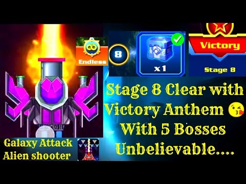 Galaxy Attack Alien Shooter - Game - Endless - Stage 8 Full Gameplay Video ⚡
