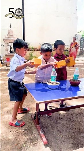 Sponge Water Race! 💦 | Kindergarten Fun Activity | Guhan Teppakulam Branch