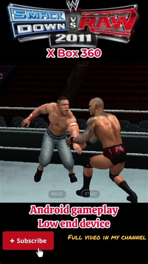 WWE SVR 2011 | Xbox Android Port - Randy Orton 🐍 vs John Cena 🔥 #wwe #shorts