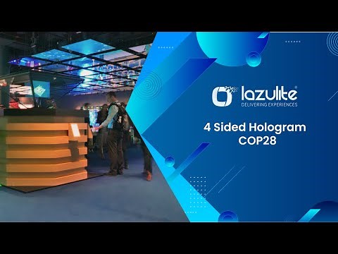 Interactive 4 Sided Hologram Technology | Lazulite Technology Services | COP 28