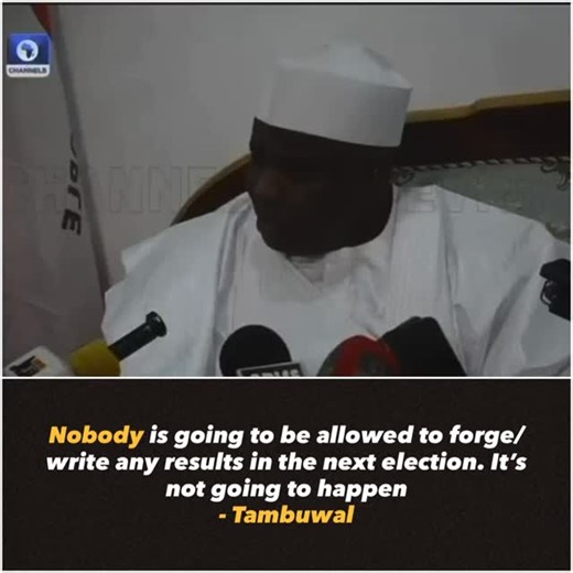 King Tunde Ednut on Instagram: "Nobody is going to write any result this time around - Tambuwal sends a message to governors defecting to the APC, accusing them of seeking help to manipulate election results. 📺: @channelstelevision"