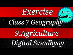 Exercise Class 7 Geography 9. Agriculture । exercise 7th geography 9 । exercise std 7 geography 9 ।
