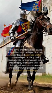 Medieval lances were engineered to splinter, but what purpose did this serve in tournaments? #historyfacts #medieval #didyouknow | Untold Ancient History