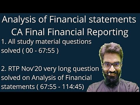 Analysis Of financial statements | ca final | new syllabus | RTP nov 20 exam | pratik jagati