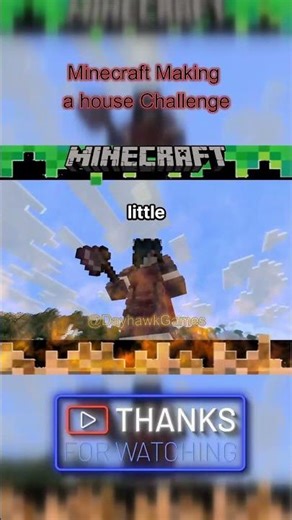 Making a house in Minecraft Challenge