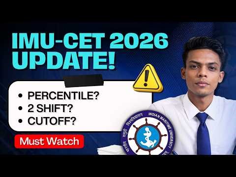 IMU CET 2026 Update 🔥 Percentile System, 2 Shift Exam & Cutoff Explained #imucet