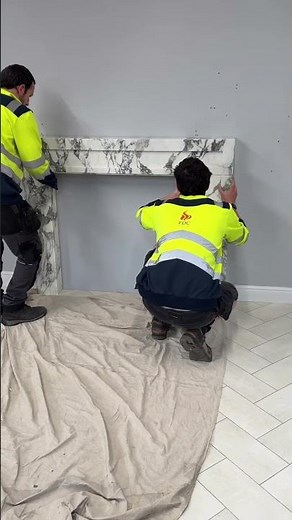 FDC Fireplace Building #fireplace #fireplacebuilding #marblefireplace