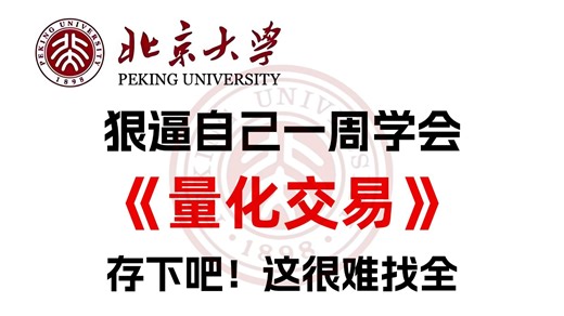 【全53集】B站最详细最用心的Python量化交易零基础到精通教程，2026年前瞻版本，一步步跟着来，7天搞定量化交易