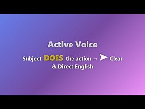 Active Voice Explained Simply for Beginners