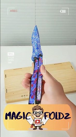 DIY Paper Butterfly Knife (Safe Paper Prop) ✂️✨ | Origami Weapon Replica #shorts #diy #funcrafts
