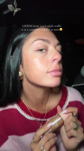 Quick Makeup Routine in My Truck During Traffic