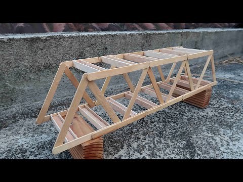 How to make a warren truss bridge with popsicle sticks