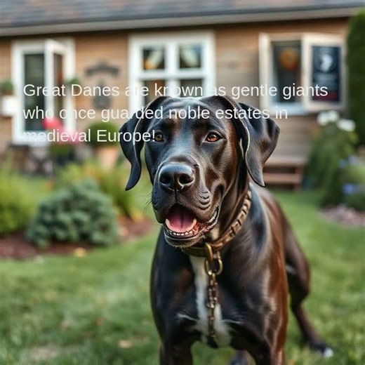 Great Danes are known as gentle giants who once guarded noble estates in medieval Europe!