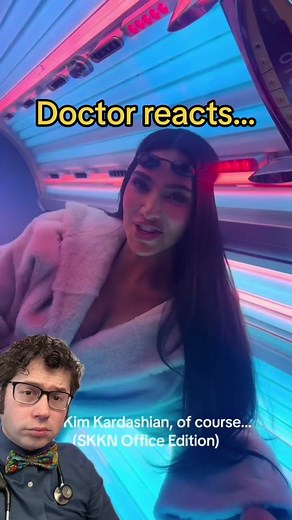 @Kim Kardashian Tanning beds are not good for your health. They increase the risk of developing skin cancer and age your skin significantly. #skincare #tanning #cancer #tiktokdoc #learnontiktok