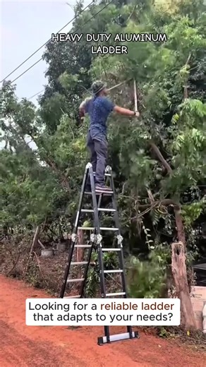 Aluminum ladder heavy duty ladder foldable adjustable thickened 12/16/20FTMulti Purpose home anti slip