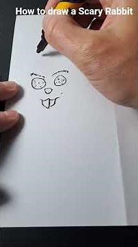 How to draw a Scary Rabbit 🐇 #art #blackmarker #sketch #drawing