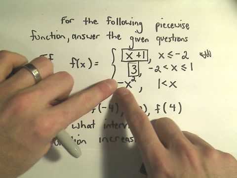 Evaluating Piecewise Defined Functions