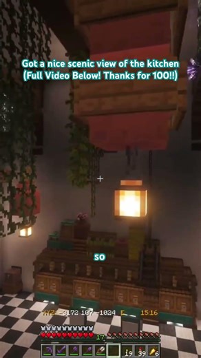 Nice scenic view of the kitchen! #minecraft #minecraftbuilding #minecraftideas #minecraftseries #smp