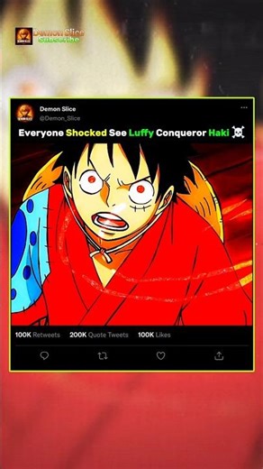 Luffy Conqueror Haki ☠️😱 #onepiece #anime