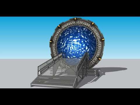 Stargate animation inside Sketchup using the Raynimation plugin.