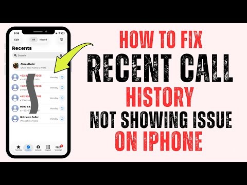 iPhone Recent Call History Not Showing Problem Solved! (2026)