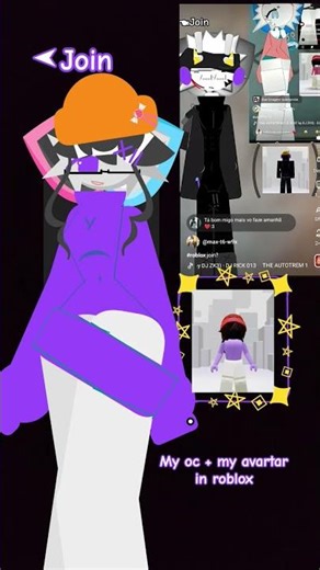 join your oc + your avartar in roblox #duet #music#roblox #emojicat