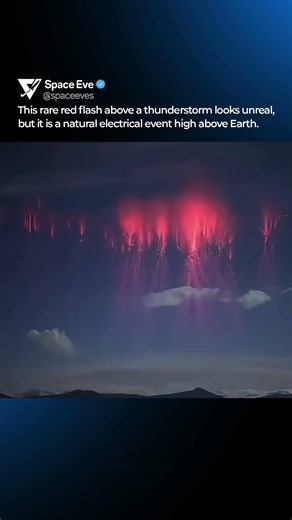 Red sprite over Tibet.