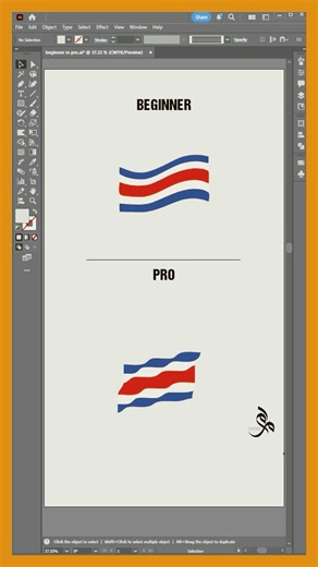 How to make waved illustration flag in illustrator in the easiest way 🧡 #design #illustartion #art