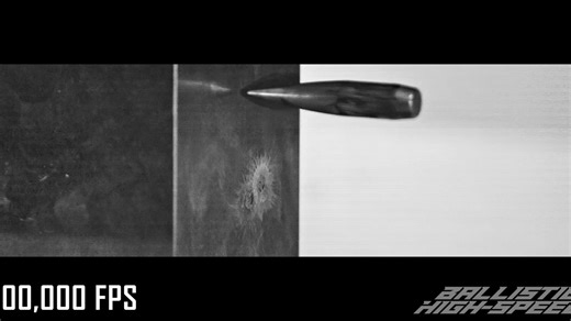 炸裂！点50子弹对战钨钢，高速摄影机记录撞击瞬间【机翻字幕】