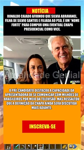 CAIADO SURPREENDE E APONTA FILHA DE SILVIO SANTOS COMO POSSÍVEL VICE
