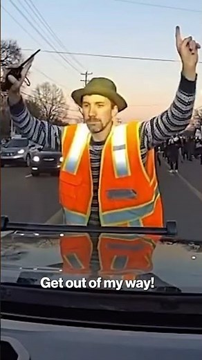 Police dashcam refutes claim man was 'run over' at anti-ICE protest in Tennessee #shorts