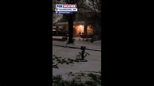 Sleet falls in Texarkana, Arkansas amid massive winter storm | Latest Weather Clips | FOX Weather