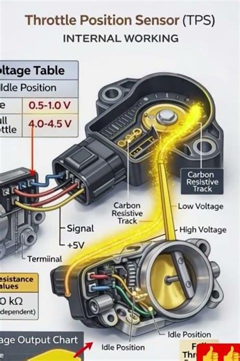 Throttle Position Sensor (TPS) #fblifestyle #fblifestyle #automobile #automotivetools #enginesystem