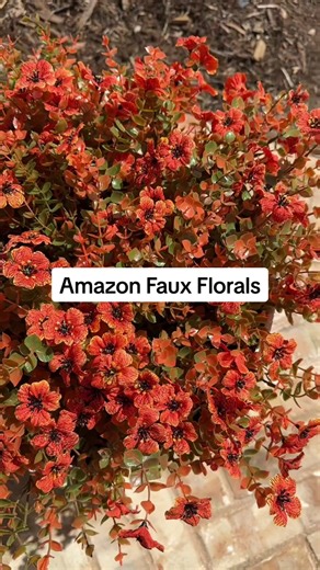 Do your plants look like mine? I found the perfect faux florals from Amazon to refresh the outdoor space. #amazonfinds #amazonmusthaves #amazonfavorites #amazonfall #amazonfallfinds #fauxflorals