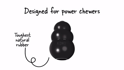 KONG® Classic Rubber Extreme Dog Toy for Power Chewers, Large, for Dogs Between 30-65 lbs