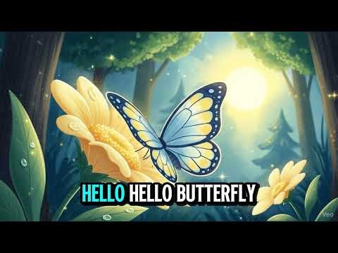 Hello Butterfly 🦋 Gentle Morning Song for Kids (3 Minutes) | MiniMelody