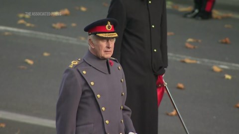 King Charles III leads Britain's Remembrance Sunday ceremony for war dead