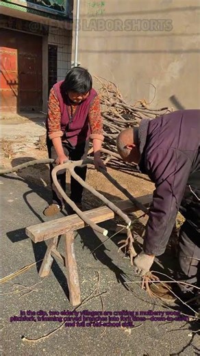 Making a Mulberry Wood Pitchfork: Traditional Rural Craft | #RuralLife