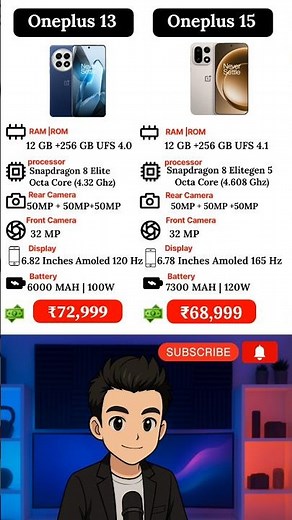OnePlus 15 vs oneplus 13 Full Comparison! 😱😱📲#comparison #techshorts #shorts