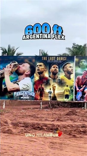 600ft+😱 world biggest Argentina flex In Malappuram 600+ Feet🔥 #argentinafanskerala #messi
